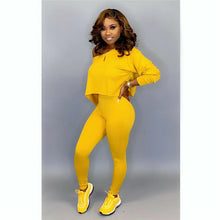 Load image into Gallery viewer, Women Sets Women Red Black Yellow 2 pcs Sweatsuit Cotton Summer Pullover Suits Women outfit Two Piece Tracksuits