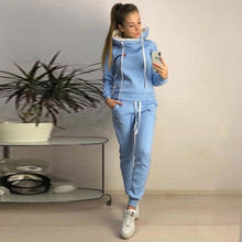 Load image into Gallery viewer, OEAK 2019 New Autumn Winter Women Sets Tracksuit Female Long Sleeve Pullover Jackets Pants Two Piece Set Warm Outfits Suit