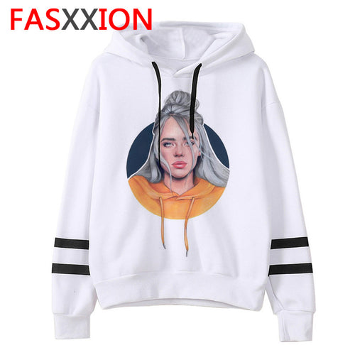 Billie Eilish Hoodies men/women funny hip hop fashion kawaii Sweatshirt Graphic harajuku 90s Tumblr hooded streetwear male