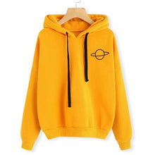 Load image into Gallery viewer, CALOFE 2019 Autumn Women Hoodies Casual Planet Print Solid Loose Drawstring Sweatshirt Fashion Long Sleeve Hooded Female Tops