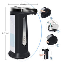 Load image into Gallery viewer, 400Ml Fashion Automatic Liquid Soap Dispenser Smart Sensor Touchless ABS Electroplated Sanitizer Dispenser Soap Kitchen Bathroom