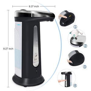 400Ml Fashion Automatic Liquid Soap Dispenser Smart Sensor Touchless ABS Electroplated Sanitizer Dispenser Soap Kitchen Bathroom