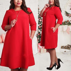 6XL Elegant Ladies Women Dress Fashion Sexy Party Plus Size Maxi Straight Dresses Casual Loose Large Sizes Slim Office Vestidos