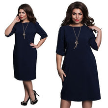 Load image into Gallery viewer, 6XL Elegant Ladies Women Dress Fashion Sexy Party Plus Size Maxi Straight Dresses Casual Loose Large Sizes Slim Office Vestidos