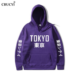 2019 New Arrival Japan Harajuku Hoodies Tokyo City Printing Pullover Sweatshirt   Hip Hop Streetwear Men/Women Hooded Sweatshir