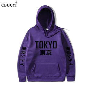 2019 New Arrival Japan Harajuku Hoodies Tokyo City Printing Pullover Sweatshirt   Hip Hop Streetwear Men/Women Hooded Sweatshir