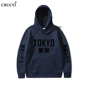 2019 New Arrival Japan Harajuku Hoodies Tokyo City Printing Pullover Sweatshirt   Hip Hop Streetwear Men/Women Hooded Sweatshir