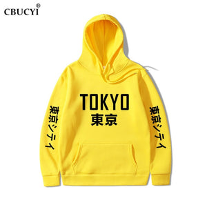 2019 New Arrival Japan Harajuku Hoodies Tokyo City Printing Pullover Sweatshirt   Hip Hop Streetwear Men/Women Hooded Sweatshir